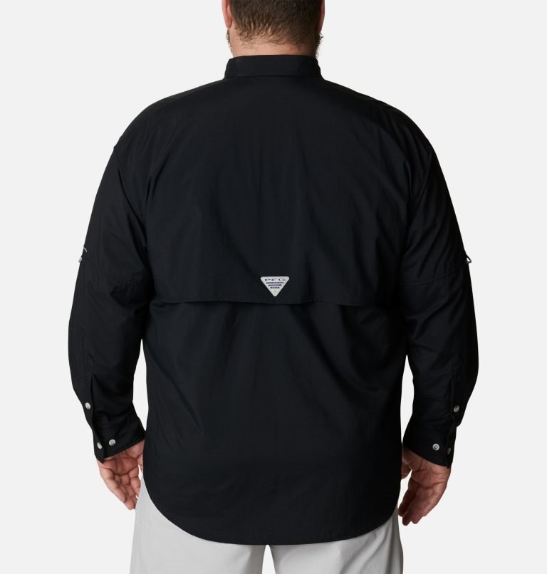 Men's Columbia PFG Bahama II Long Sleeve Shirts Black | Plus Size CA-F8506